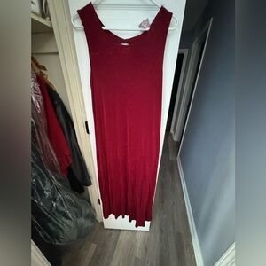 Elegant Red Sleeveless Dress